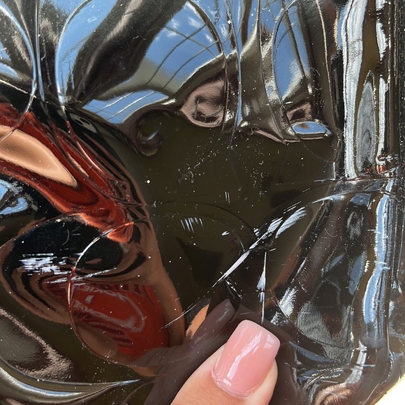 Coach black leather monogram tote - Picture 3 of 5